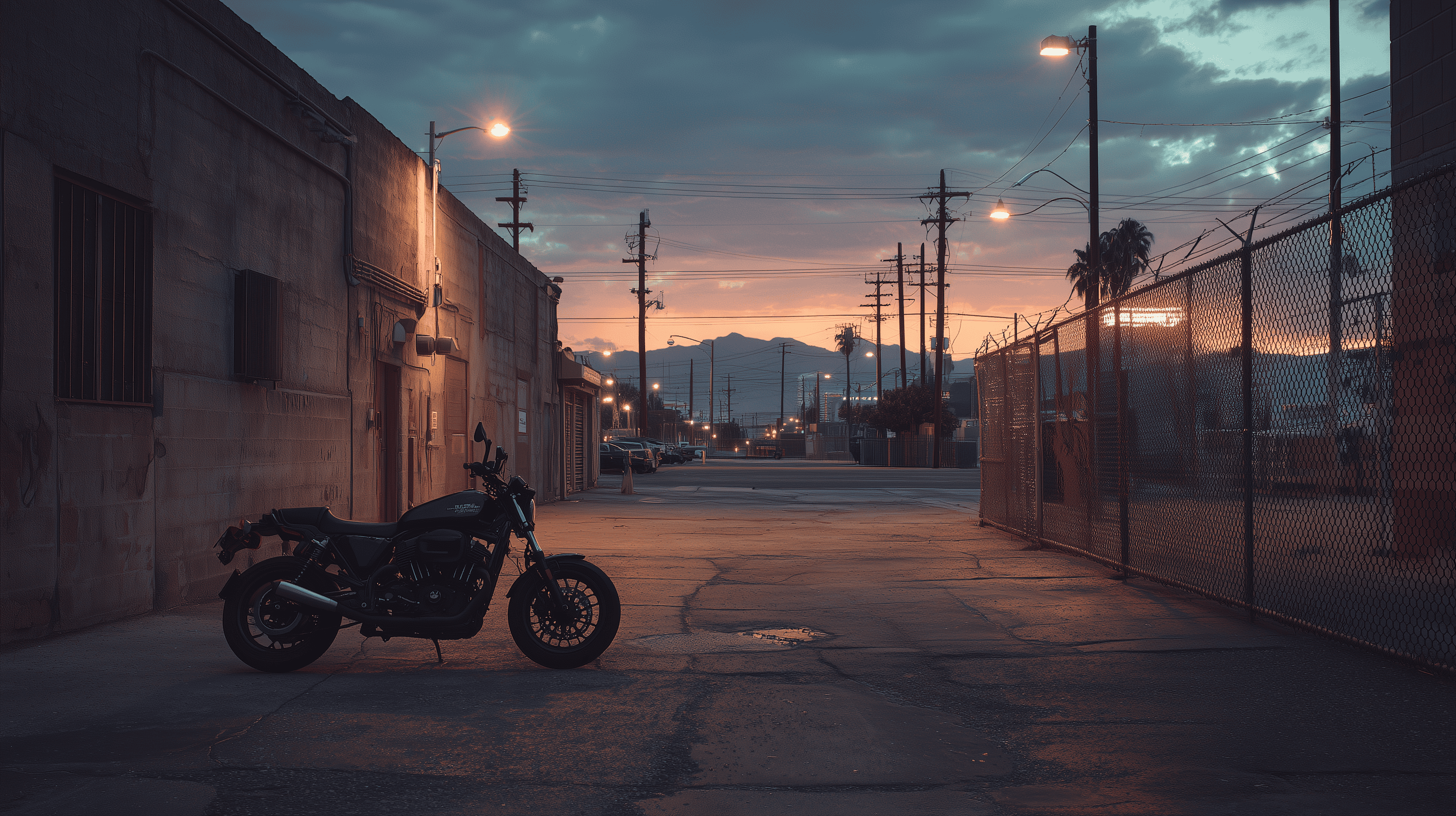A dynamic image of a powerful motorcycle on an open highway